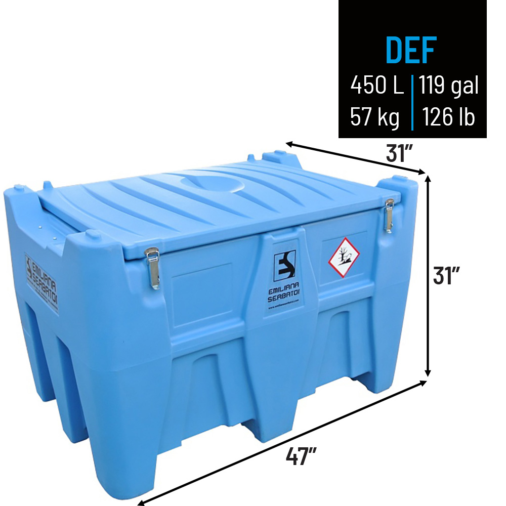 Carrytank for DEF 440 litres dimensions